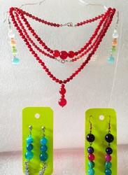 collier et boucles artisanat pierre fine sur mesure