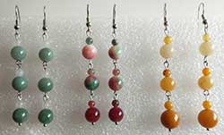 boucles d'oreilles - artisanat pierre fine