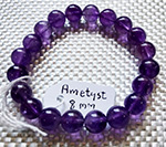 Bracelet de Perle Cristal Améthyste Bracelet Perle Cristal Améthyste 8 mm