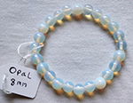 composition bracelet et collier en Perle Pierre Opale 8 mm transparent Bracelet pierre perle Opale