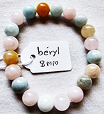 perle béryl naturel Bracelet perle fine béryl naturel