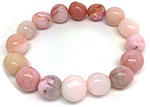 composition bracelet et collier en Perle Pierre Opale rose 6 mm bracelet perle pierre fine Opale rose
