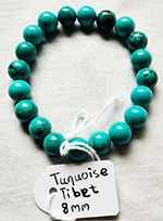 composition bracelet et collier en Perle Pierre Turquoise Bracelet pierre perle turquoise du Tibet