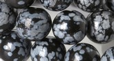 Perle Pierre d'Obsidienne Flocon de Neige pierre obsidienne flocon de neige