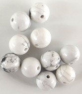 composition bracelet et collier en Perle Pierre 10 - 8 mm en Howlite blanche pierre perle howlite blanche
