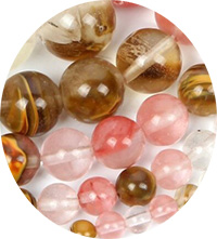 perle pierre fine quartz cerise 5 couleurs perle pierre fine quartz cerise 5 couleurs