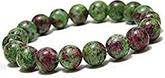 composition bracelet et collier en Perle Pierre de Zoisite bracelet de perle pierre zoisite